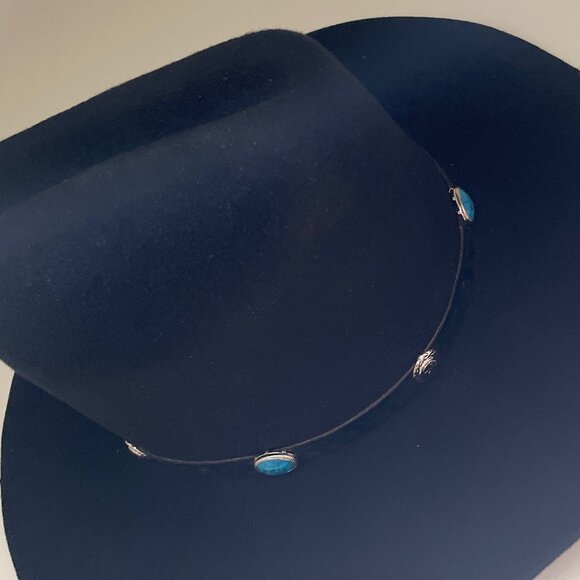 Brand New with Tags Authentic Vintage Western Cowboy Hat Black Wool 7" - Picture 7 of 8